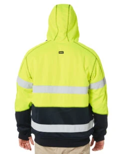 Bisley Hi Vis Fleece Hoodie With Sherpa Lining - Yellow/Navy -Cheap Bisley || CATerpillar || UNIT Store 5c