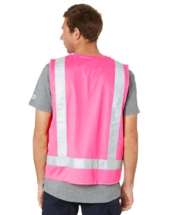 Hi Vis Night Safety Vest - Pink -Cheap Bisley || CATerpillar || UNIT Store 5c 6e8af016 090f 43b8 9ab0 f1375bb50a3c