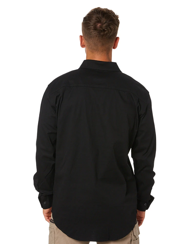LSH-1 Stretch Work Shirt LS - Black 6 LSH-1 Stretch Work Shirt LS - Black - Image 4