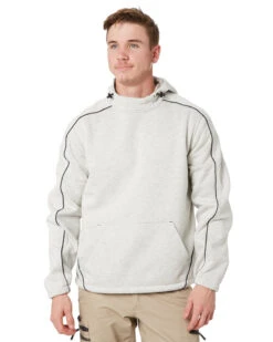 Bisley Flex And Move Marle Fleece Hoodie - Grey Marle