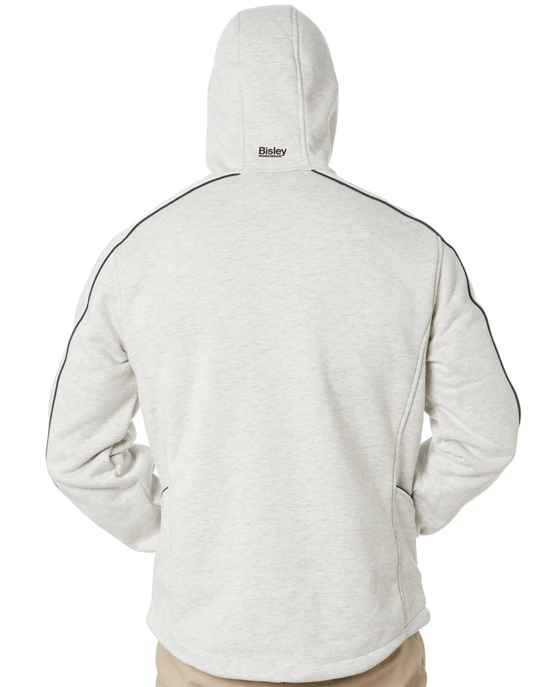 Bisley Flex And Move Marle Fleece Hoodie - Grey Marle 6 Bisley Flex And Move Marle Fleece Hoodie - Grey Marle - Image 4