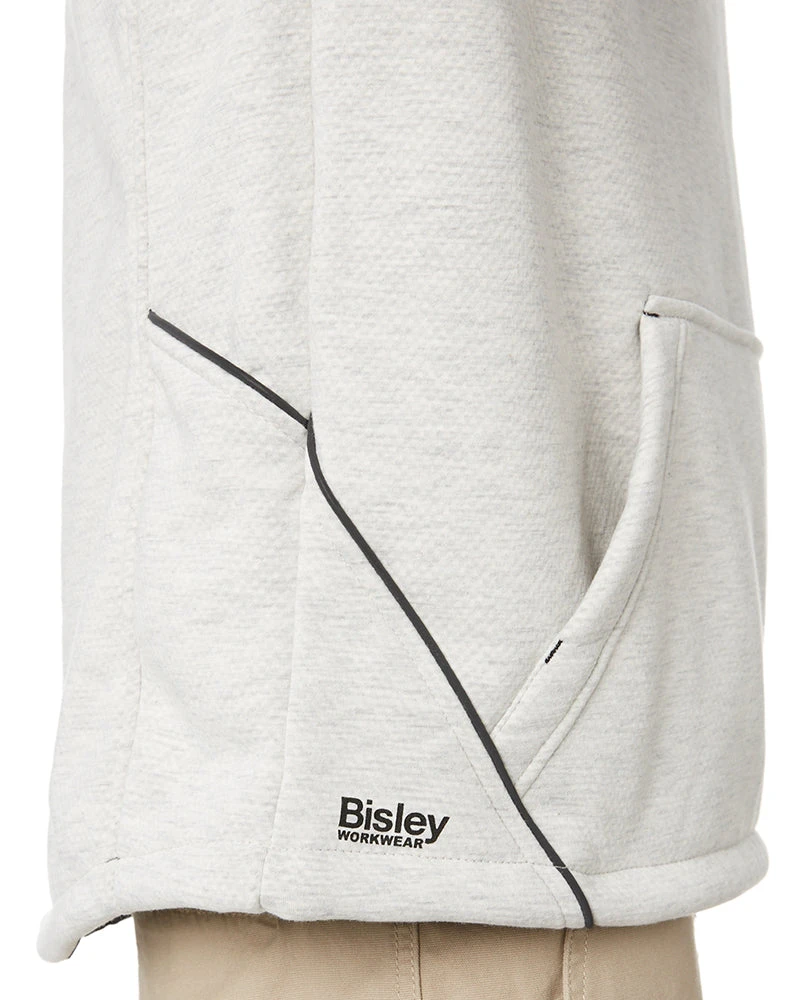 Bisley Flex And Move Marle Fleece Hoodie - Grey Marle 7 Bisley Flex And Move Marle Fleece Hoodie - Grey Marle - Image 5