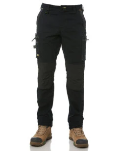 Bisley Flex And Move Stretch Utility Zip Cargo Pant - Black