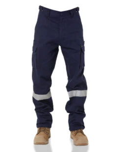 Bisley 8 Pocket Cargo Pant With Tape - Navy