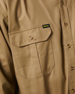 Bisley Original Cotton Drill LS Shirt - Khaki 11 Bisley Original Cotton Drill LS Shirt - Khaki -Cheap Bisley || CATerpillar || UNIT Store BS6433 khaki 05