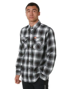 Arthur Flannel - Black White Red Plaid -Cheap Bisley || CATerpillar || UNIT Store DXMARTHUR 03