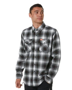 Arthur Flannel - Black White Red Plaid -Cheap Bisley || CATerpillar || UNIT Store DXMARTHUR 04