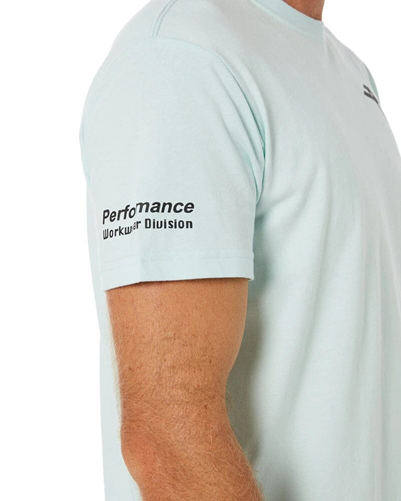 Performance Workwear Skew Logo Tee - Glacier 9 Performance Workwear Skew Logo Tee - Glacier - Image 7