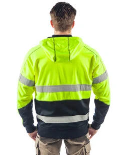 Bisley Hi Vis Taped Fleece Hoodie - Yellow/Navy 8 Bisley Hi Vis Taped Fleece Hoodie - Yellow/Navy -Cheap Bisley || CATerpillar || UNIT Store bisley fleecy hoodie bk6819t yellow navy back