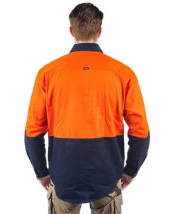 Bisley Hi Vis Closed Front LS Shirt - Orange/Navy 8 Bisley Hi Vis Closed Front LS Shirt - Orange/Navy -Cheap Bisley || CATerpillar || UNIT Store bisley hi viz shirt bsc6267 orange navy back 839846f1 f6b9 42d6 a5d1 b529bb80a559