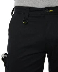 Bisley Stretch Cotton Drill Cargo Cuffed Pants - Black -Cheap Bisley || CATerpillar || UNIT Store bisley BPC6028 black 6