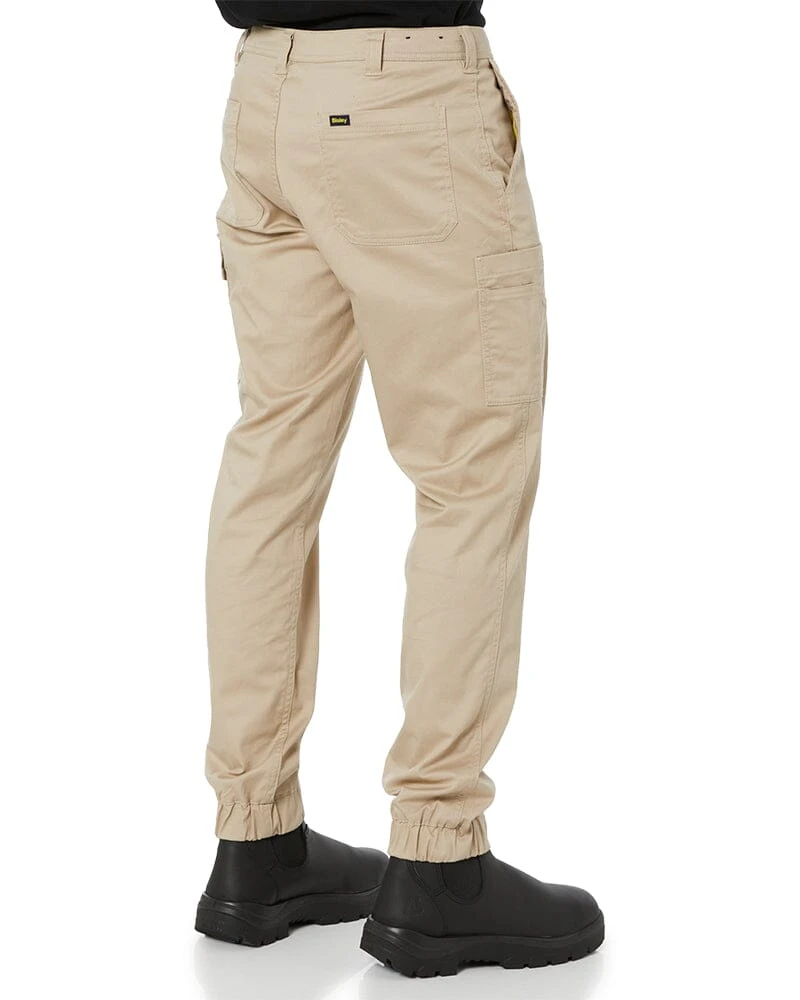 Bisley Stretch Cotton Drill Cargo Cuffed Pants - Stone 7 Bisley Stretch Cotton Drill Cargo Cuffed Pants - Stone - Image 5