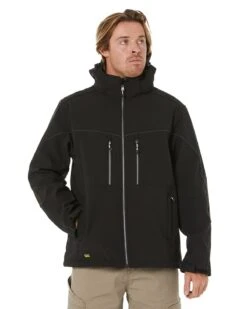 Bisley Flex And Move Hooded Soft Shell Jacket - Black