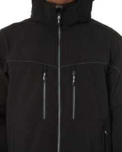 Bisley Flex And Move Hooded Soft Shell Jacket - Black -Cheap Bisley || CATerpillar || UNIT Store bisley bj6570 bblk 7