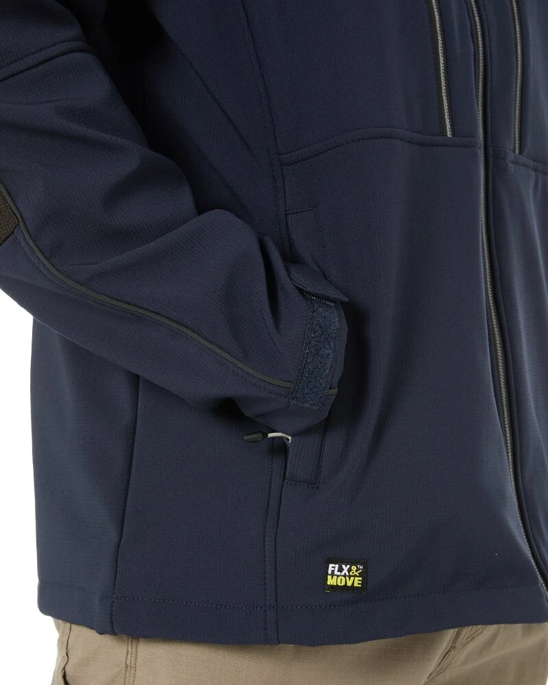 Bisley Flex And Move Hooded Soft Shell Jacket - Navy 10 Bisley Flex And Move Hooded Soft Shell Jacket - Navy - Image 8
