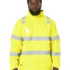 Bisley Hi Vis Taped Wet Weather Bomber Jacket - Yellow
