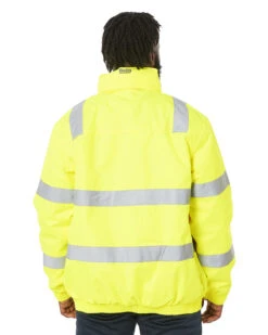 Bisley Hi Vis Taped Wet Weather Bomber Jacket - Yellow -Cheap Bisley || CATerpillar || UNIT Store bisley bj6770t yellow 4