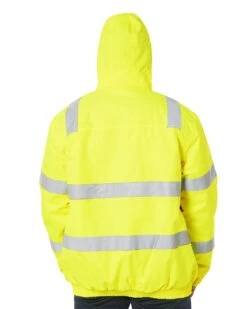 Bisley Hi Vis Taped Wet Weather Bomber Jacket - Yellow -Cheap Bisley || CATerpillar || UNIT Store bisley bj6770t yellow 5