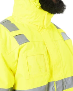 Bisley Hi Vis Taped Wet Weather Bomber Jacket - Yellow -Cheap Bisley || CATerpillar || UNIT Store bisley bj6770t yellow 6