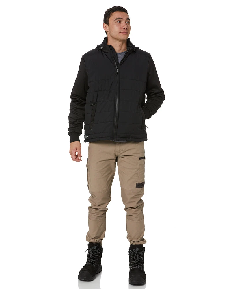 Bisley Flex And Move Puffer Fleece Hooded Jacket - Black 4 Bisley Flex And Move Puffer Fleece Hooded Jacket - Black - Image 2