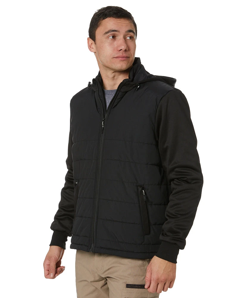 Bisley Flex And Move Puffer Fleece Hooded Jacket - Black 5 Bisley Flex And Move Puffer Fleece Hooded Jacket - Black - Image 3