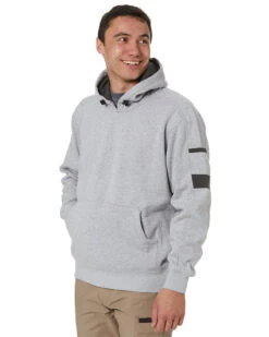 Bisley Work Fleece Hoodie - Grey Marle -Cheap Bisley || CATerpillar || UNIT Store bisley bk6724 grey marle 3