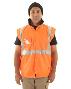 Bisley 5 In 1 Rain Jacket - Orange/Navy -Cheap Bisley || CATerpillar || UNIT Store bisley bk6975 on m 6 1 1