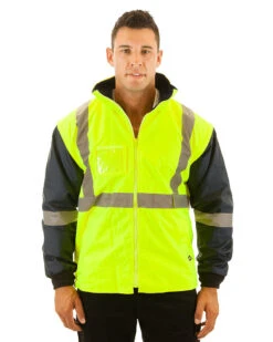 Bisley 5 In 1 Rain Jacket - Yellow/Navy -Cheap Bisley || CATerpillar || UNIT Store bisley bk6975 yn m 5 1 1 db477778 2e65 447a 968c 575743949b7e