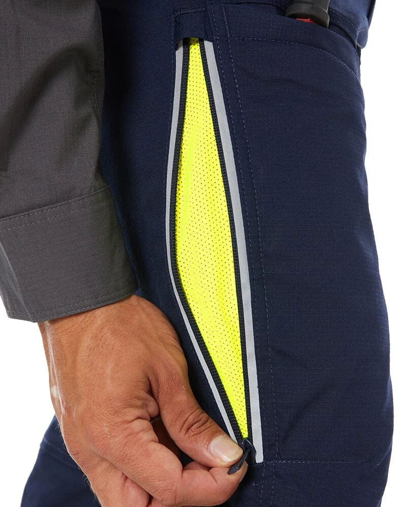 Bisley X Airflow Stretch Ripstop Vented Cuffed Pant - Navy 9 Bisley X Airflow Stretch Ripstop Vented Cuffed Pant - Navy - Image 7