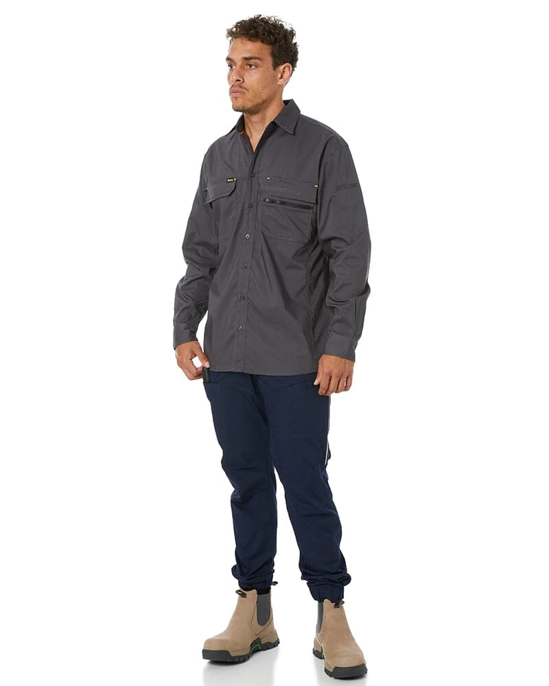 Bisley X Airflow Stretch Ripstop Vented Cuffed Pant - Navy 4 Bisley X Airflow Stretch Ripstop Vented Cuffed Pant - Navy - Image 2