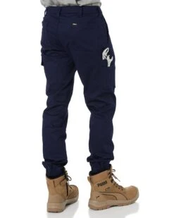 Bisley Stretch Cotton Drill Cargo Cuffed Pants - Navy -Cheap Bisley || CATerpillar || UNIT Store bisley bpc6028 navy 5