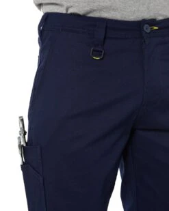 Bisley Stretch Cotton Drill Cargo Cuffed Pants - Navy -Cheap Bisley || CATerpillar || UNIT Store bisley bpc6028 navy 7
