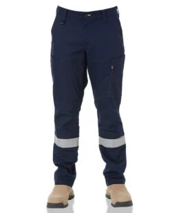 Bisley X Airflow Taped Stretch Ripstop Vented Cargo Pant - Navy/Yellow