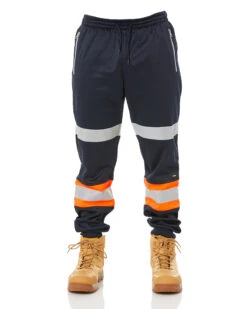 Bisley Taped Biomotion Track Pants - Orange/Navy