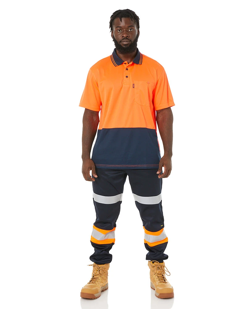 Bisley Taped Biomotion Track Pants - Orange/Navy 4 Bisley Taped Biomotion Track Pants - Orange/Navy - Image 2