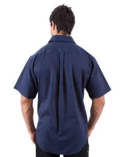 Bisley Original Cotton Drill SS Shirt - Navy -Cheap Bisley || CATerpillar || UNIT Store bisley bs1433 bpct m 3 4 1 1
