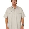 Bisley Cool Lightweight Drill Shirt SS - Sand -Cheap Bisley || CATerpillar || UNIT Store bisley bs1893 sand 1