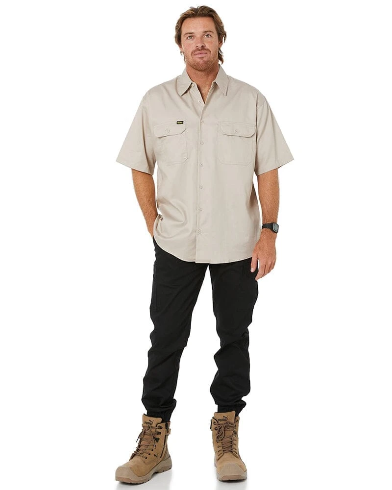 Bisley Cool Lightweight Drill Shirt SS - Sand 4 Bisley Cool Lightweight Drill Shirt SS - Sand - Image 2