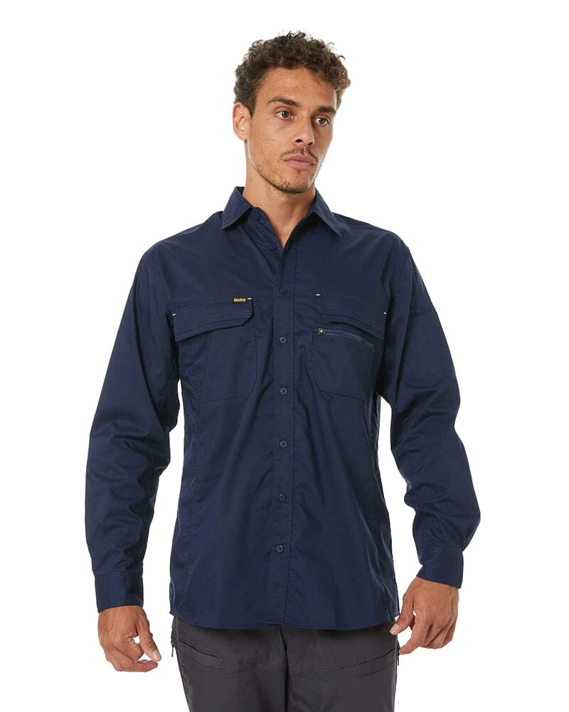 Bisley X Airflow Stretch Ripstop Shirt - Navy 3 Bisley X Airflow Stretch Ripstop Shirt - Navy
