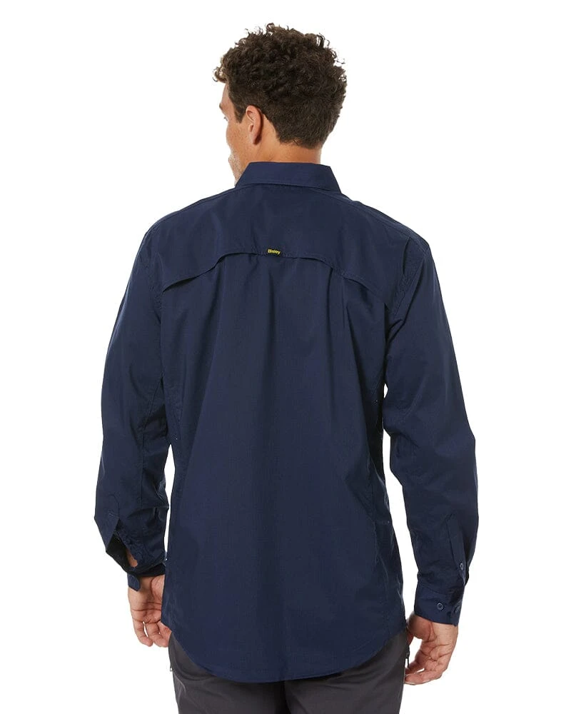 Bisley X Airflow Stretch Ripstop Shirt - Navy 6 Bisley X Airflow Stretch Ripstop Shirt - Navy - Image 4