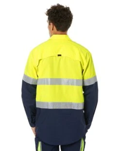 Bisley X Airflow Hi Vis Taped Stretch Ripstop Shirt - Yellow/Navy 13 Bisley X Airflow Hi Vis Taped Stretch Ripstop Shirt - Yellow/Navy -Cheap Bisley || CATerpillar || UNIT Store bisley bs6491t yellow navy 4
