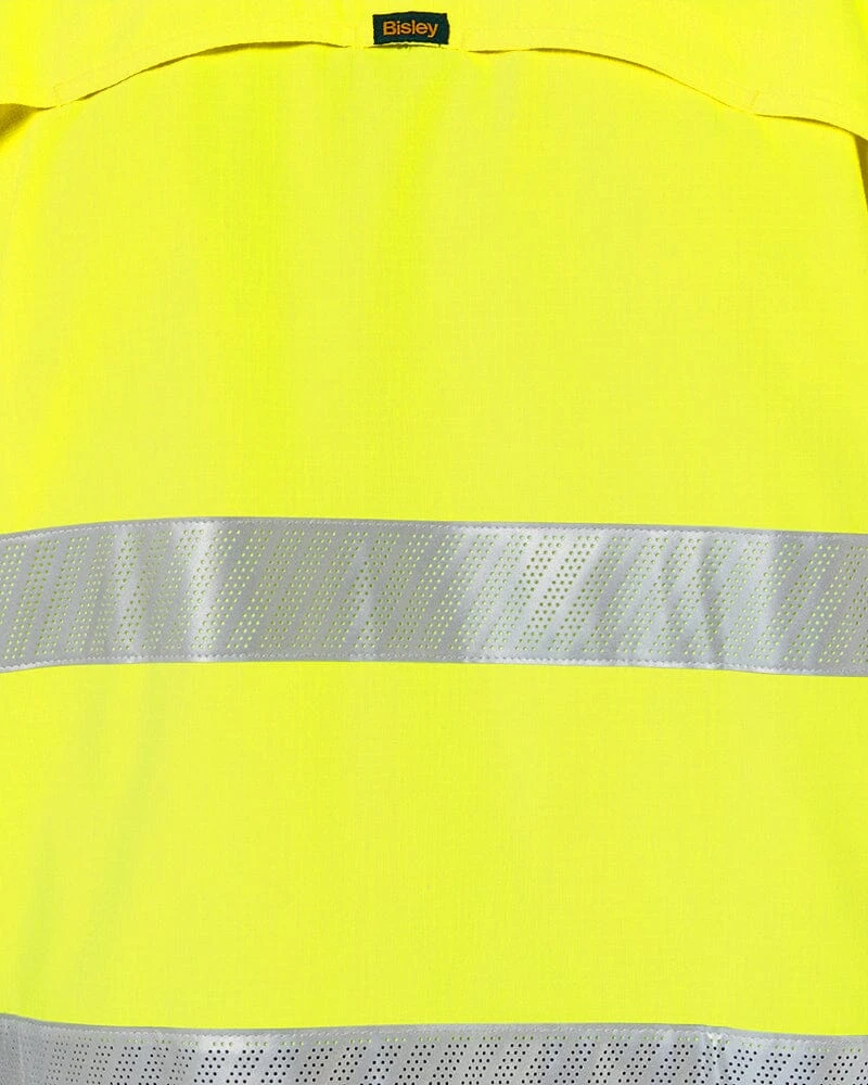 Bisley X Airflow Hi Vis Taped Stretch Ripstop Shirt - Yellow/Navy 7 Bisley X Airflow Hi Vis Taped Stretch Ripstop Shirt - Yellow/Navy - Image 5