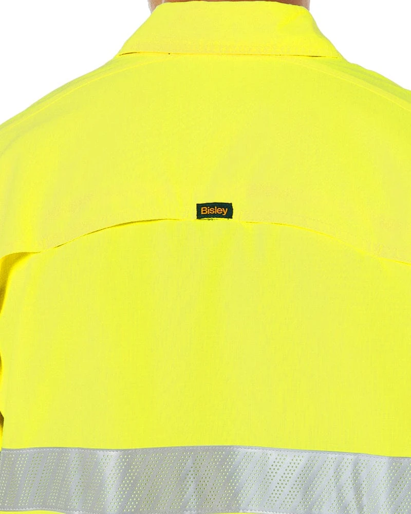 Bisley X Airflow Hi Vis Taped Stretch Ripstop Shirt - Yellow/Navy 8 Bisley X Airflow Hi Vis Taped Stretch Ripstop Shirt - Yellow/Navy - Image 6