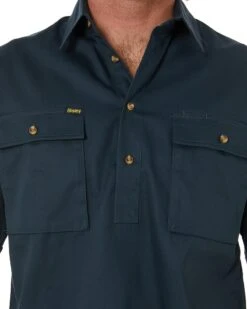 Bisley Closed Front Mens Cotton Drill SS Shirt - Bottle -Cheap Bisley || CATerpillar || UNIT Store bisley bsc1433 bgrg 5