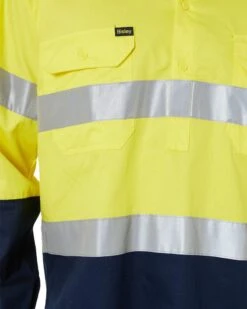 Bisley Taped Hi Vis Closed Front Lightweight LS Shirt - Yellow/Navy 13 Bisley Taped Hi Vis Closed Front Lightweight LS Shirt - Yellow/Navy -Cheap Bisley || CATerpillar || UNIT Store bisley bsc6896 yellow navy 6