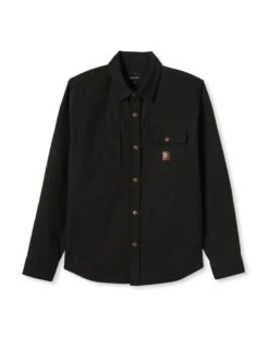 Brixton Builders Overshirt - Washed Black