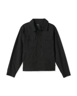 Brixton Builders Cable Stretch Trucker Jacket - Washed Black