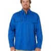 Bisley Closed Front Mens Lightweight LS Drill Shirt - Royal -Cheap Bisley || CATerpillar || UNIT Store bsc6820 royal 1