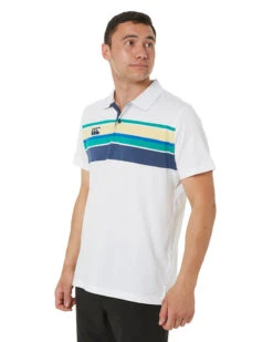 Canterbury Chest Band Stripe Polo - White 9 Canterbury Chest Band Stripe Polo - White -Cheap Bisley || CATerpillar || UNIT Store canterbury qa007357 001 white 3