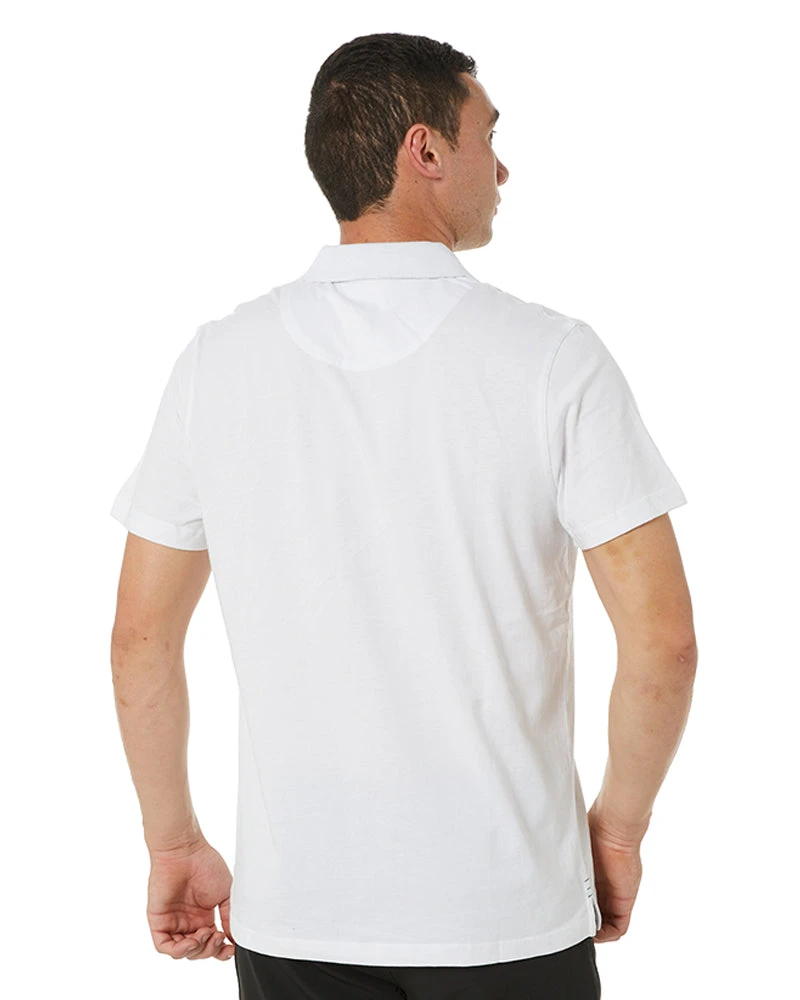 Canterbury Chest Band Stripe Polo - White 6 Canterbury Chest Band Stripe Polo - White - Image 4